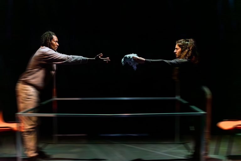 John Rwothomack and Fidaa Zidan in Lines. Photo by Smart Banda. (