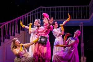 Emmy Stonelake, Dannie Harris, Leah Jamieson, Megan Louise Wilson and Lucy Gray in Pride and Prejudice sort of. Photo by Mihaela Bodlovic