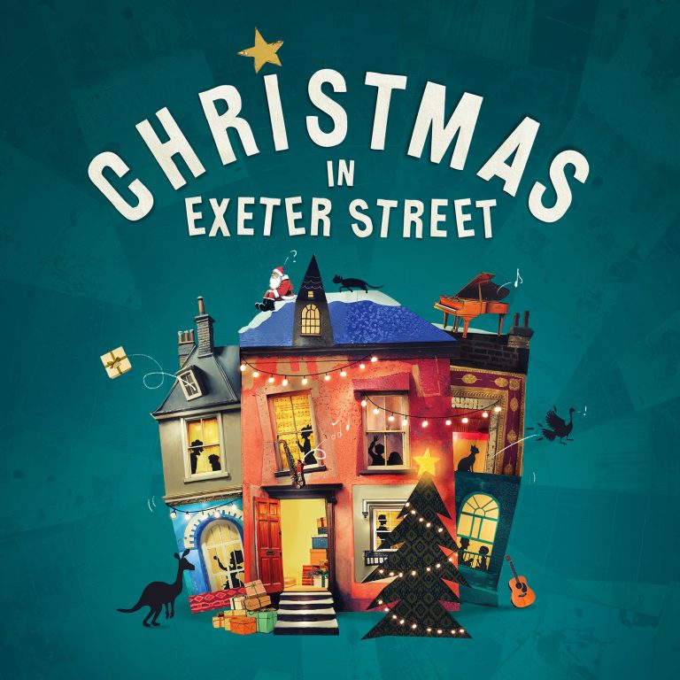 Christmas in Exeter Street with title Autumn 2024