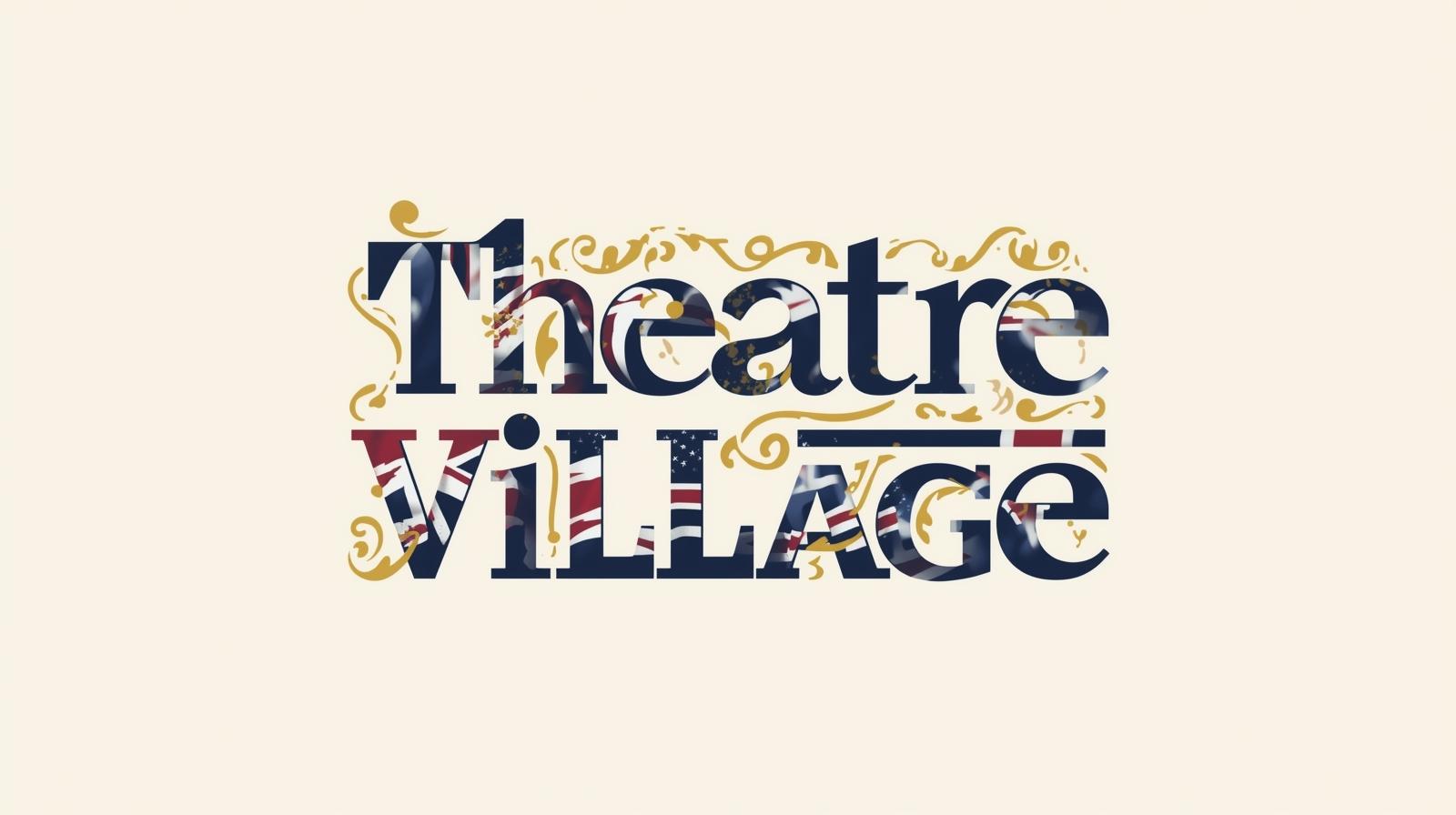 Logo for ' Theatre Village' which is sassy and bold and appears to be British