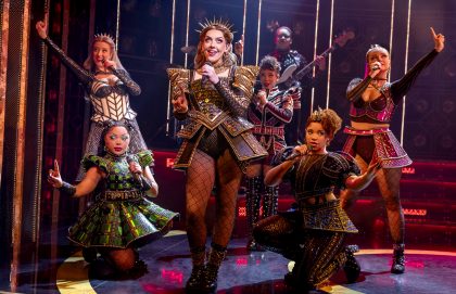 Adrianne Langley as 'Catherine of Aragon' and the Company of 'Six the Musical