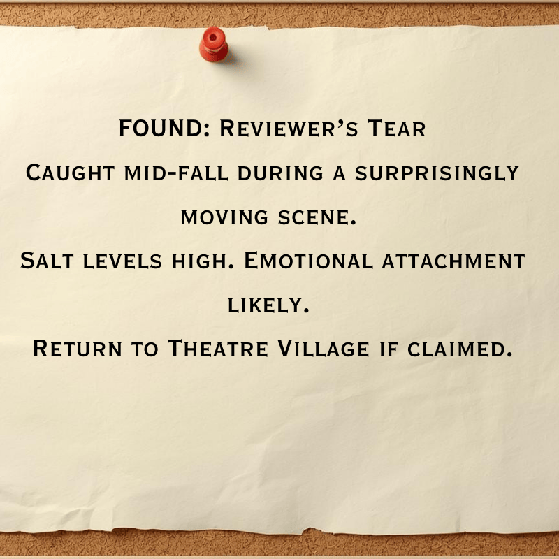 Found reviewers tear, noticeboard message